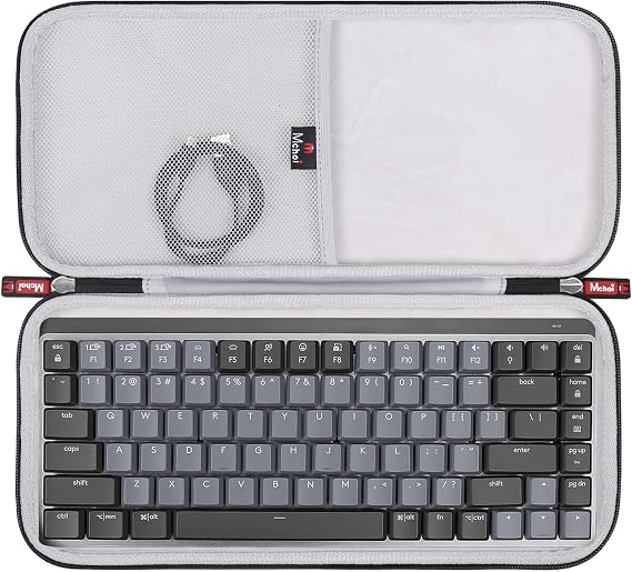 Mchoi MX Keyboard Case Suitable for MX Mechanical Mini Wireless Illuminated Keyboard, Shockproof Waterproof Keyboard Travel Protective Case (Grey)