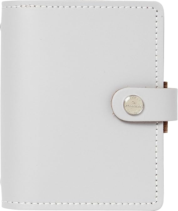Filofax The Original Organizer, Pocket Size, Stone - Leather, Six Rings, Week-to-View Insert, Multilingual (C022625)