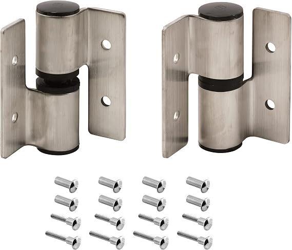 Prime-Line Surface Mount Hinge Set, Stainless Steel, RH/IN & LH/OUT