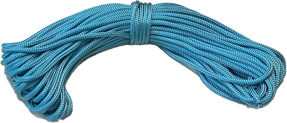 Double Braid Polyester Rope 1/4 Inch, Light Blue (100)