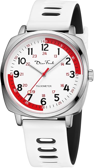 Diaofendi Waterproof Nurse Watch for Medical Professionals,Women Men, 24 Hour with Second Hand, Military Time Easy to Read Dial