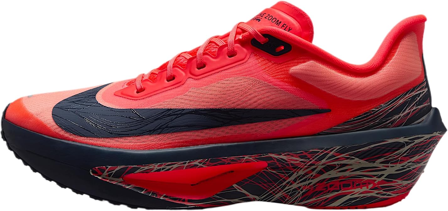 Nike Zoom Fly 6 Men's Road Racing Shoes (Bright Crimson/Obsidian/Light Bone/Obsidian)