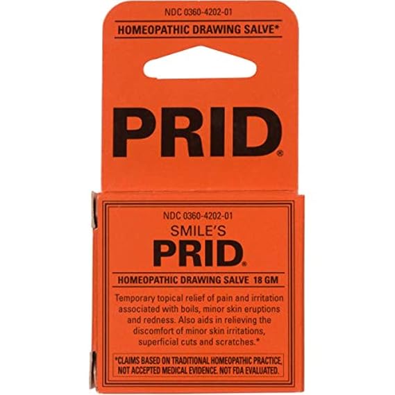 Smile's PRID Drawing Salve by Hyland's, Relief of Topical Pain and Skin Irritations, 18 grams