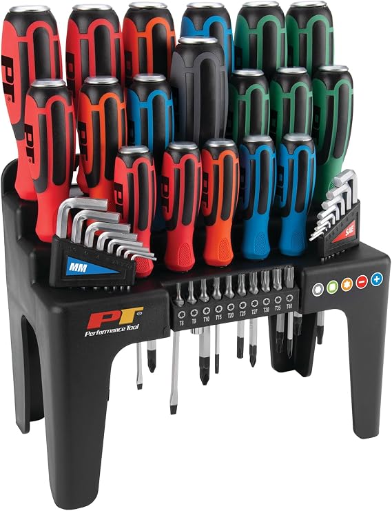 Performance Tool W1737 44Pc Go-Thru Screwdriver Set