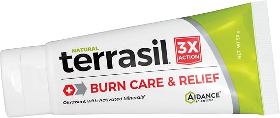 Burn Cream by Terrasil, First Aid Cream for After Sun, Minor Burns, Sunburn Relief, 50g