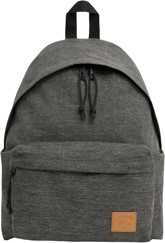 Lacoste Unisex Casual Croc Backpack, Dark Marble Grey, One Size