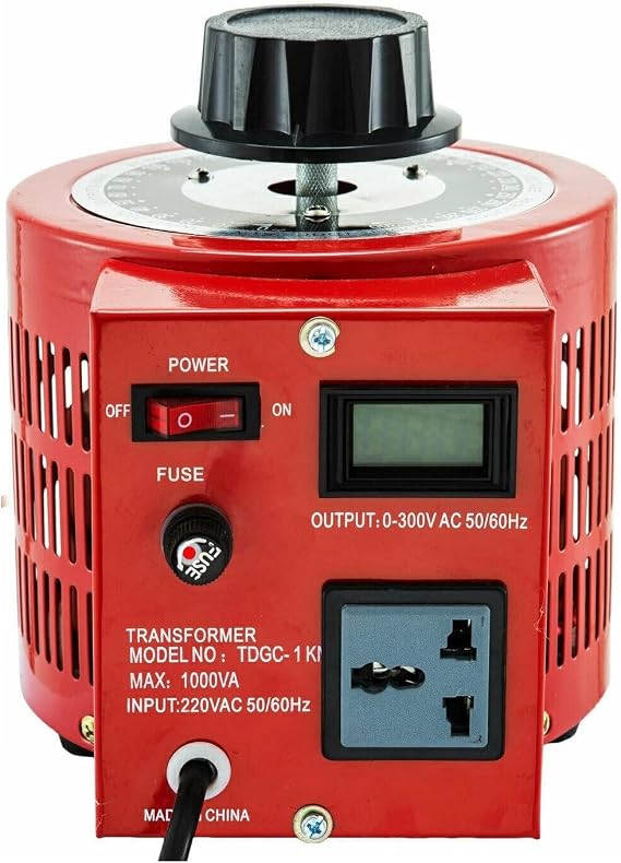 Variac Variable Transformer AC Voltage Regulator Transformer Converter 500VA-3000VA Built-In Copper Coil for Power Supply Durable, Versatile, Wide Range of Applications ( Color : 1KVA LCD Screen , Siz