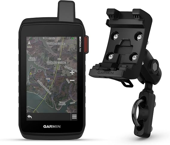 Garmin Montana 700i Rugged GPS Touchscreen Navigator with inReach Technology and North America Maps (010-02347-10) with Garmin Motorcycle and ATV Mount Kit