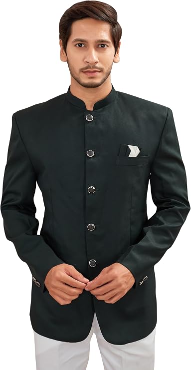 Men's Indian Ethnic Jodhpuri Casual Slim Fit Waist Coat Bandhgala Jacket