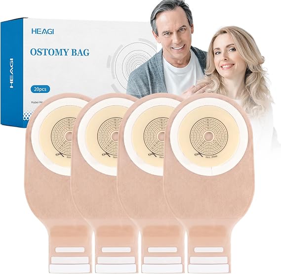 20 PCS Colostomy Bags, One Piece Drainable Ostomy Pouch, 60 mm