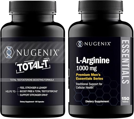 Nugenix Essentials L-Arginine and Total-T Testosterone Booster for Men