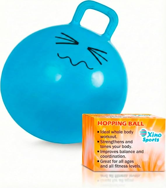 Xino Sports Hopper Ball for Kids, Teens & Adults, Blue, 22 Inch Diameter