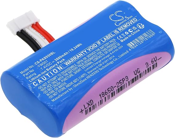 2600mAh Replacement Battery for Pax A910 PN YW001