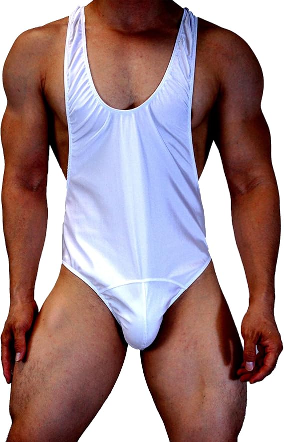 JOCKMAIL Men's Bodysuit Leotard Sexy Mens One-piece Swimsuit Back One-Piece Tank Top Stretch Swimsuit Singlet Workout