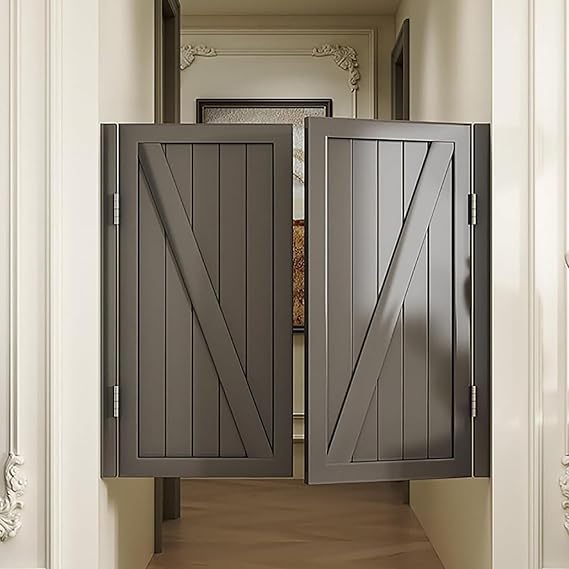 Swinging Doors Saloon Doors Wood Saloon Swing Doors, Kitchen Bathroom Hallway Barn Western Cafe Door,Bar Porch Entrance Counter Swinging