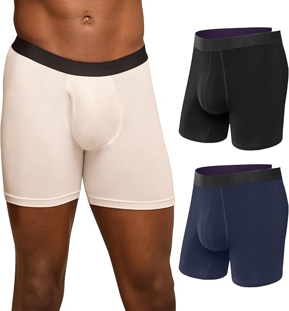 MeUndies Men's Boxer Briefs with Fly, 6" Inseam, UltraModal 3-Pack
