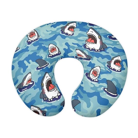 Camo Shark Nursing Pillow Cover Fits The Original Support Pillow for Breastfeeding and Bottle Feeding Breastfeeding Pillow Slipcover for Baby Boys & Girl Blue