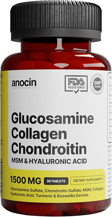 anocin Glucosamine Chondroitin Msm Kolajen Curcumin Tablet 1500 Mg Glukozamin Kondroitin Collagen
