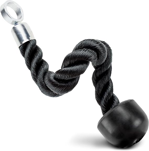 Crown Sporting Goods Single Grip Tricep Rope with Cable Machine Attachment