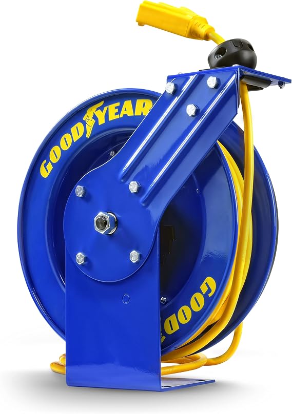 Goodyear Extension Cord Reel Retractable 14AWG x 100' Feet