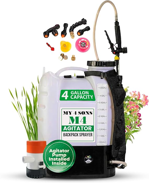 M4 Battery Powered Backpack Sprayer with Built-in Agitator