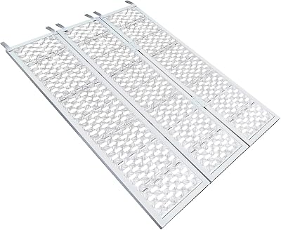 1PC 77 x 54Loading Ramp, 1500 Lbs Capacity Folding Ramp Aluminum Truck Ramps Portable Trailer Ramps for Motorcycles, Ebikes, Dirtbikes and ATVs, Heavy Duty Loading Ramps Ideal