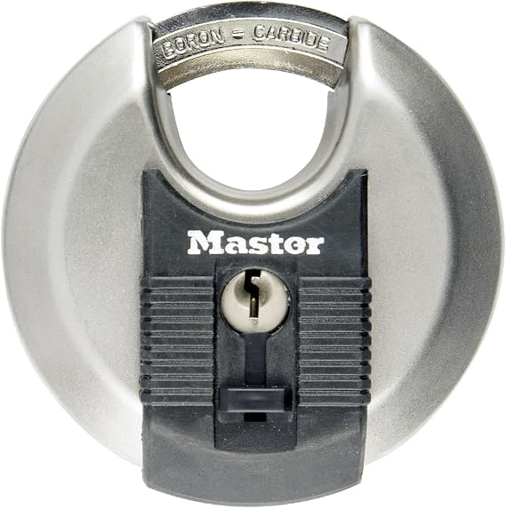 Master Lock Excell Discus Round Padlock 70mm M40EURD Silver