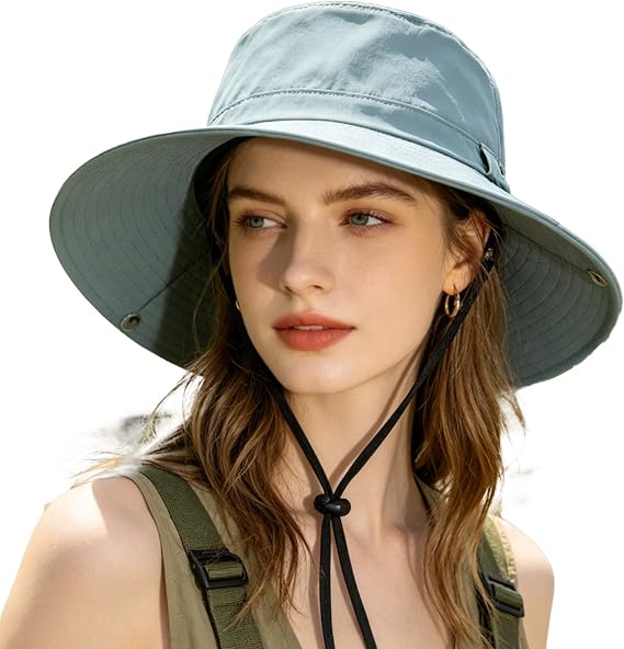 Women's Summer Sun Hat - Reversible Design with Striped Lining Adjustable Brim for Travel and Outings Cap