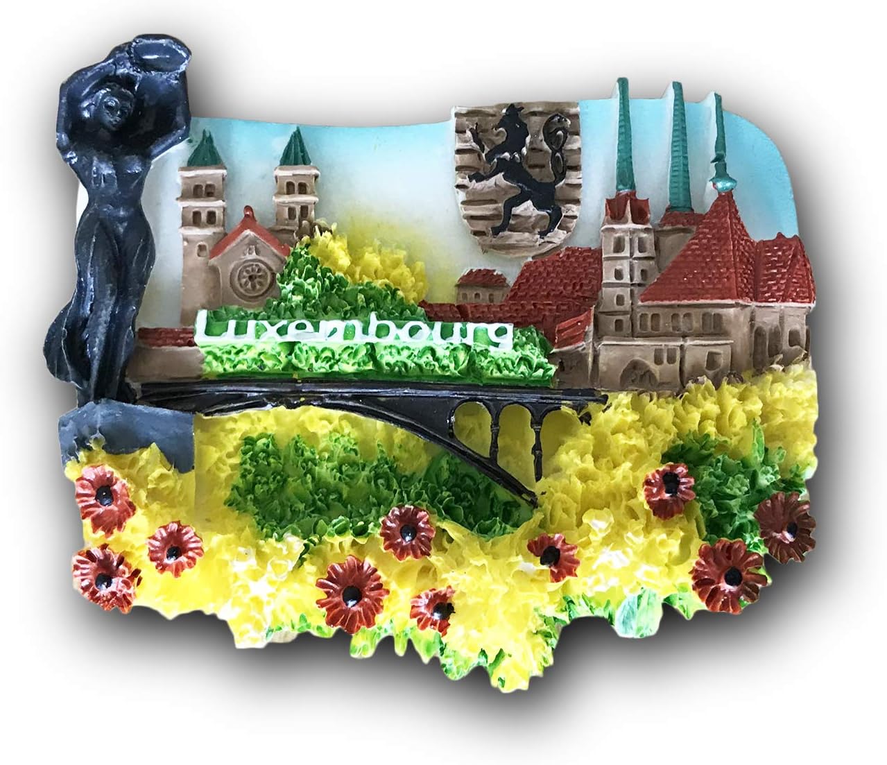 Luxembourg 3D Refrigerator Magnet Tourist Souvenirs Resin Magnetic Stickers Fridge Magnet Home & Kitchen Decoration from China