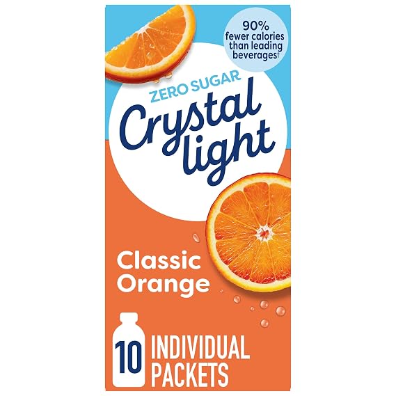 Crystal Light Powdered Drink Mix, 120 On-the-Go Pkts, Classic Orange