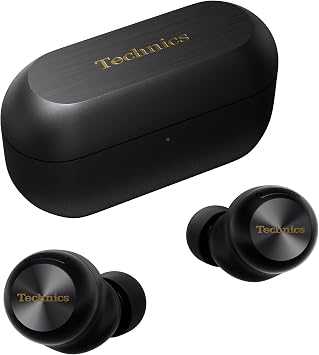 Technics EAH-AZ100E-K Wireless Earbuds with Noise Cancelling, Multipoint Bluetooth, Voice Focus AI, Comfortable In-Ear Headphones, Black
