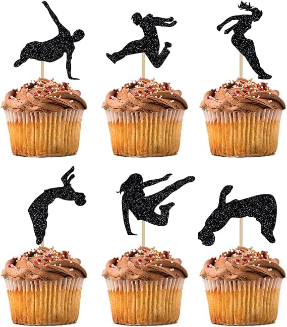 12 Piece Parkour Cupcake Topper Parkour Themed Cupcake Topper