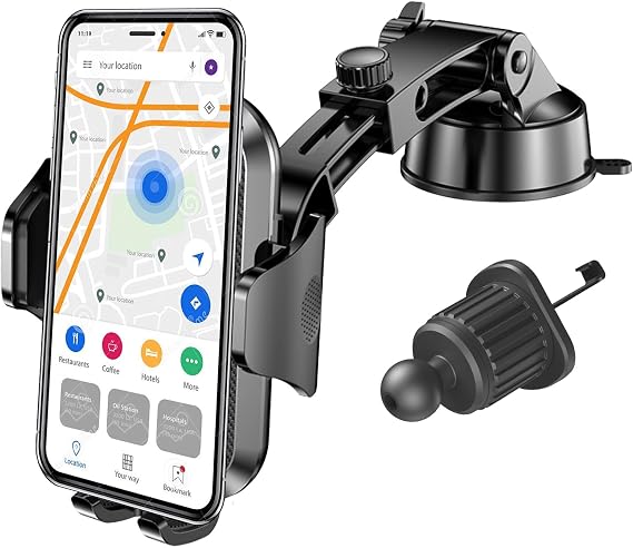 Phone Mount Phone Holder for Boat for vicseed Android car Phone Holder Phone Mount 3-in-1 Magnetic Car Phone Mount (Black)