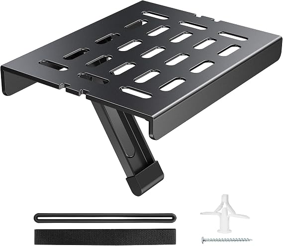 Mounting Dream Adjustable TV Top Shelf Mount Holder for Fire TVs, Apple TV, Roku 3 Streaming Media Player, and Other Media Box, Easy to Install, Max Load 11 lbs, MD5605