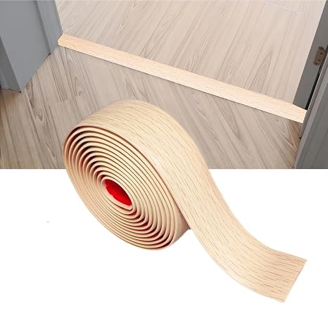 Floor Transition Strip Self Adhesive 1.57" Wide Vinyl Floor Cover Strips Laminate Strip Flat Divider for Joining Gaps,Carpet Threshold Transition,Floor Tiles 6.6Ft Beige