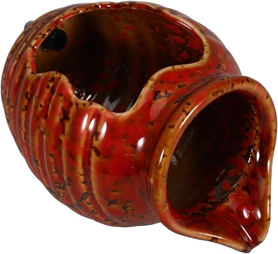 Milisten Mini Ceramic Water Fountain Jar 4.88 Inch Circulating Waterfall Hydroponic Vase for Indoor Outdoor Garden Decor Patio Tabletop