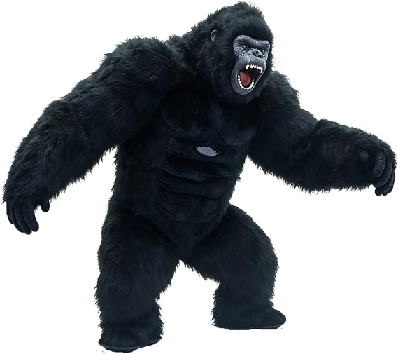 Inflatable Gorilla costume for Adult, Air Blow up Costume for Halloween Christmas Fancy Cosplay Party Full Body Dress