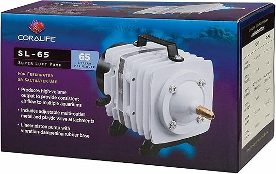 Coralife SL-65 Super Luft Fish Tank Air Pump for Marine or Fresh Water