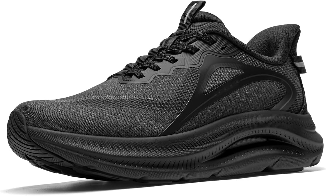 ALLSWIFIT Men's Slip On Stability Walking Run Sneakers