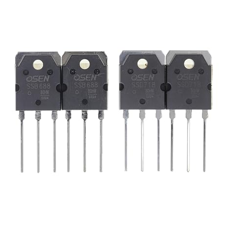 2 Pair SSB688 (B688 2SB688) + SSD718 (D718 2SD718) NPN PNP Silicon Power Transistor TO-3PN 120V 10A 100W hFE:80-160