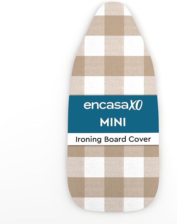 Encasa XO Ironing Board Cover and Pad, Mini, 28"x12" - Beige