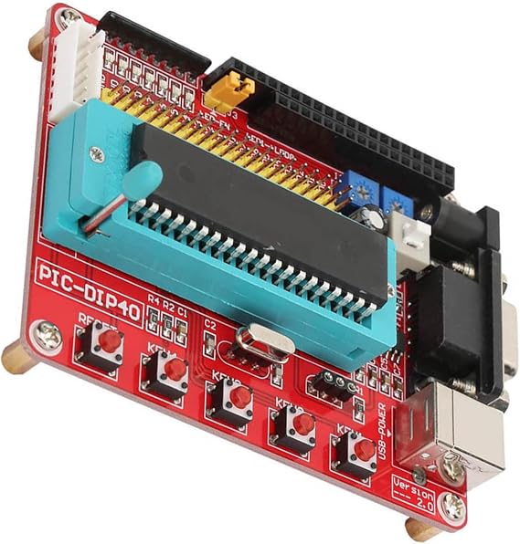 FTVOGUE PIC16F877A Microcontroller Development Board Microchip Board with RS232 Interface,Development Kits and Boards