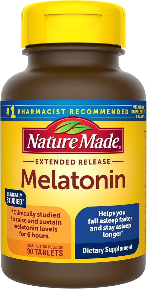 Nature Made Melatonin 4mg Extended Release Tablets, 90 Count
