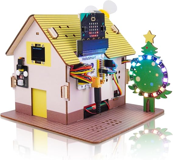 microbit Smart Home for microbit V1 and V2,STEM Education DIY Coding Kit with Online Tutorial,Programming Electronics Kit for Adults(Without Micro:bit and AAA Battery)