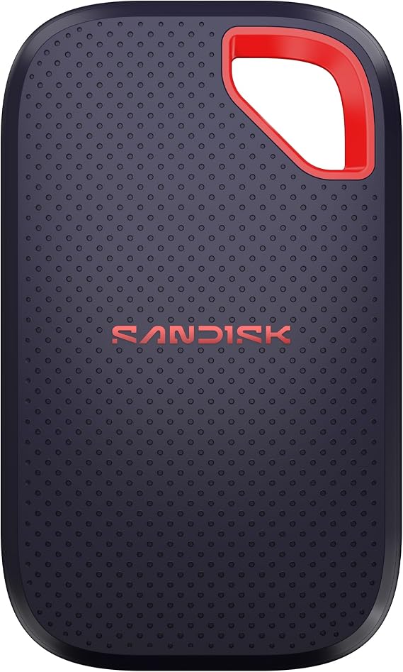 SANDISK 2TB Extreme Portable SSD New Model - Up to 2,000 MB/s Transfer Speed - USB Type-C Connectivity for Reliable Durability - Black - SDSSDE70-2T00-G25