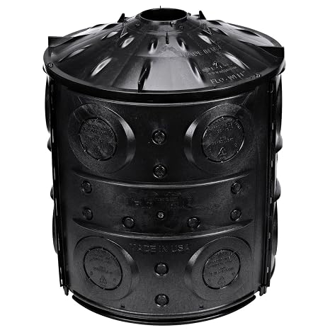 NDS FWAS24 50 Gal. Flo Stormwater Dry Well System Kit with 3 Side Panels & 1 Cover, Ideal for Rainwater Collection, Black
