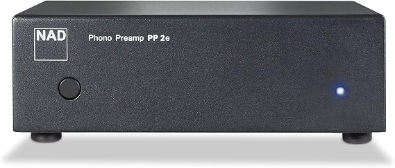 NAD PP 2e Phono Preamplifier MM & MC Turntable Support, Low-Noise Wide Band Phono Stage, Auto Power Down, Gold-Plated Inputs