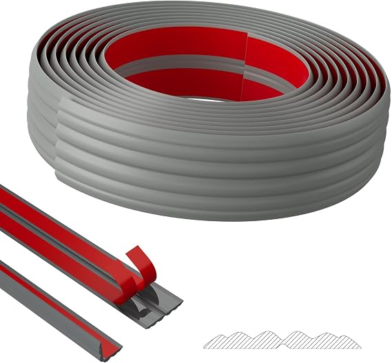 Duzzy Wall Corner Protector Trim, 10.5 Feet Flexible Inside & Outside Guard, Peel and Stick Molding, Self-Adhesive Strip for Wall Edge, Ceiling, Door Frames, Countertop