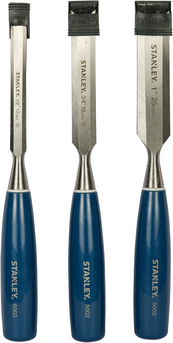 Stanley 016128 5002 12/18/25mm Beveled Edge Chisel (Set of 3)