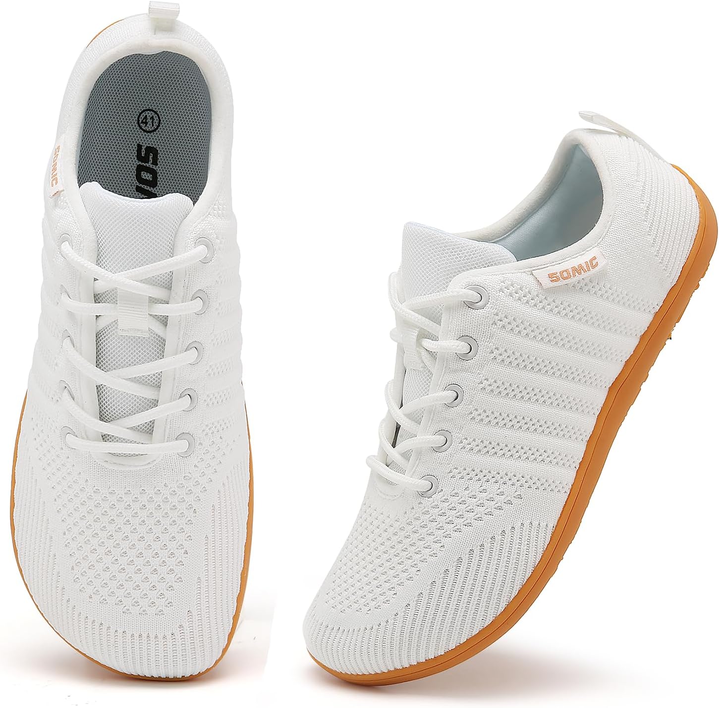 somic barefoot shoes womens and mens barefoot shoes barefoot trainers wide shoes walking shoes fitness shoes trail running lightweight breathable uk 3-12 white